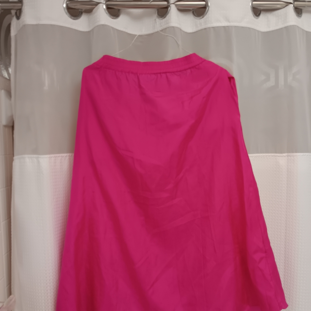 2 piece silk  Pink Dress Skirt  A nd Top